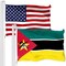 G128 Combo Pack: American USA Flag 3x5 Ft & Mozambique Mozambican Flag | Both LiteWeave Pro Series Printed 150D Polyester, Brass Grommets